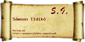 Sámson Ildikó névjegykártya